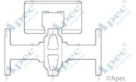 APEC BRAKING Комплектующие, колодки дискового тормоза KIT532